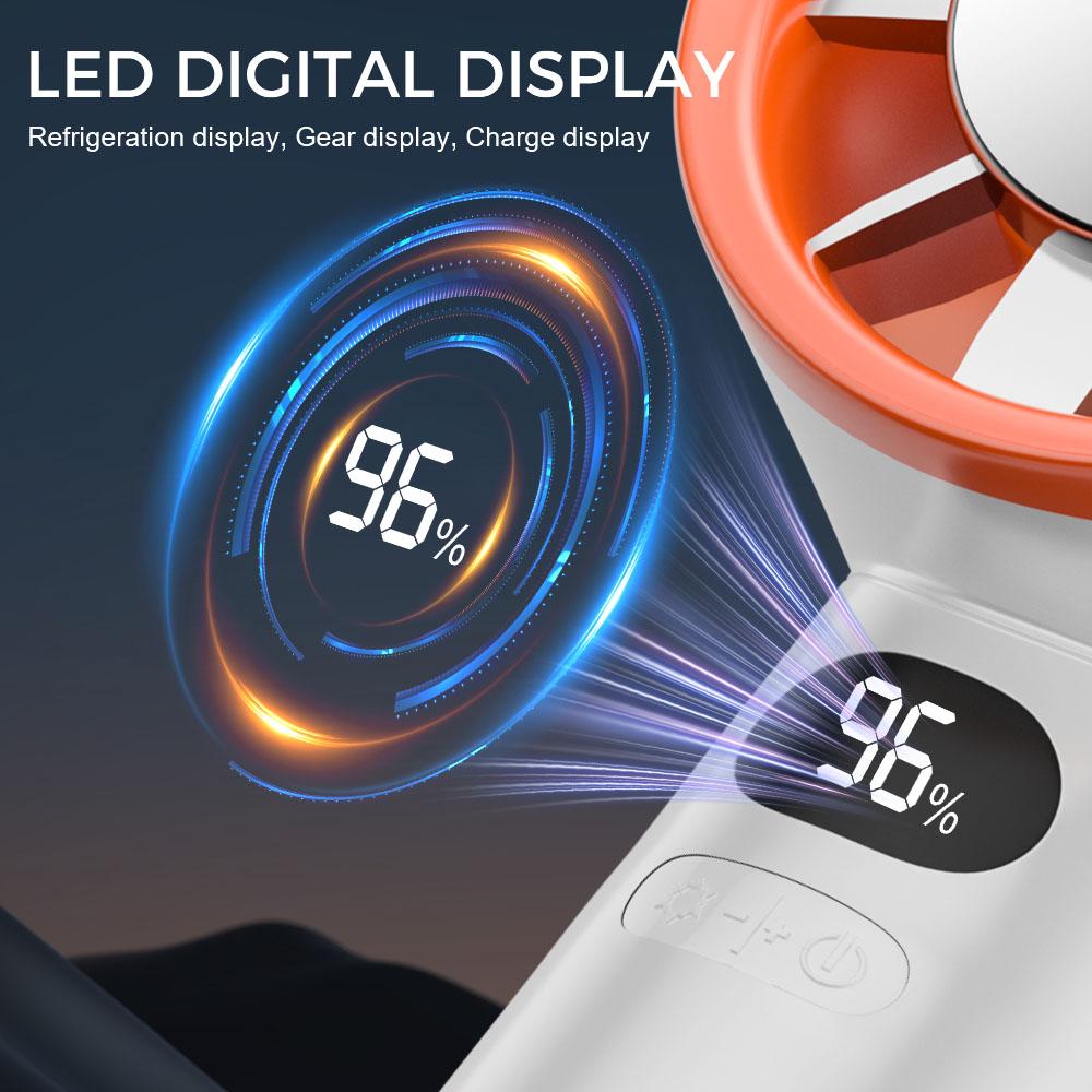 For Camping Hiking Fishing Portable Hand Fan Ice Induced Eddy Current Fan Mini Pocket Summer Cooling Wireless Air Circulators