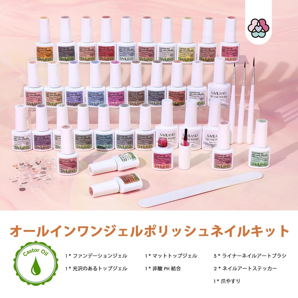 Набор гель-лаков Saviland для ногтей Летний синий блестящий набор гель-лаков для ногтей Тональный гель Блестящий матовый гель PH Bond Пилочка для ногтей Замачивание с УФ-гелем Маникюр