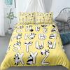 Panda Printed 2/3pcs Bedding Set Bamboo Duvet Cover For Adult Child Bedclothes And Pillowcases Comforter Covers Bed Sets
