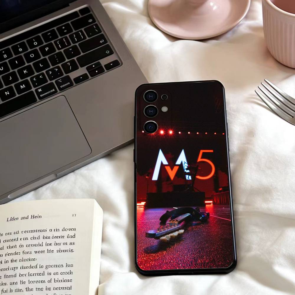 Band Maroon5 Phone Case For Samsung S25,24,23,22,30,21,10,9,Ultra,Plus,Lite,FE,4,5 G Soft Black Case