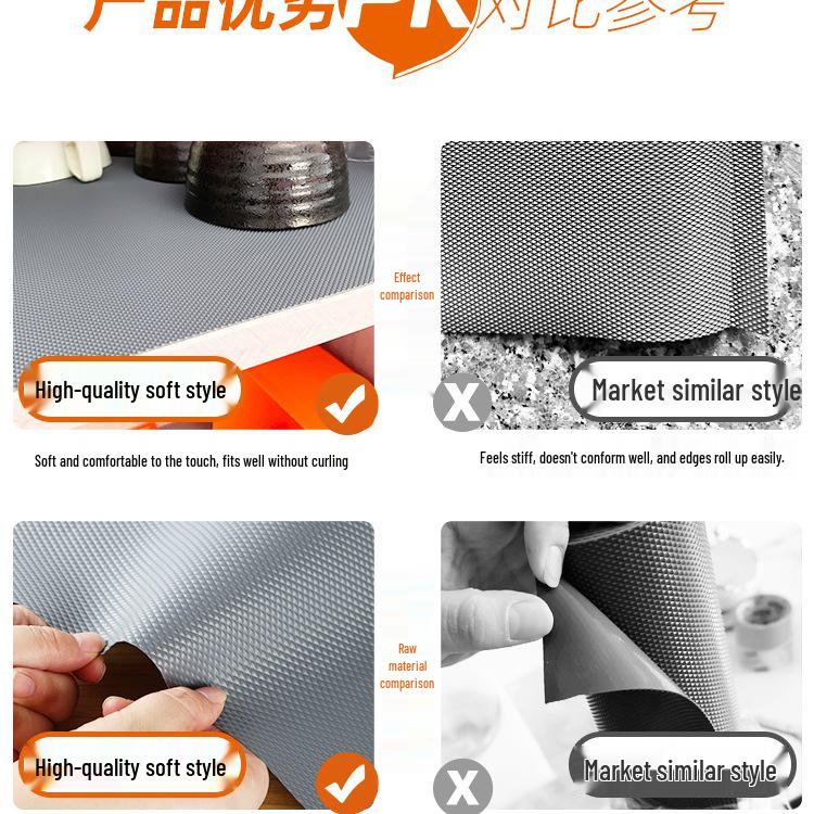 Waterproof Non-slip Cabinet & Drawer Liner, Oil & Moisture-proof for Kitchen, Shoe Cabinet, Refrigerator, Wardrobe, and Countertops.