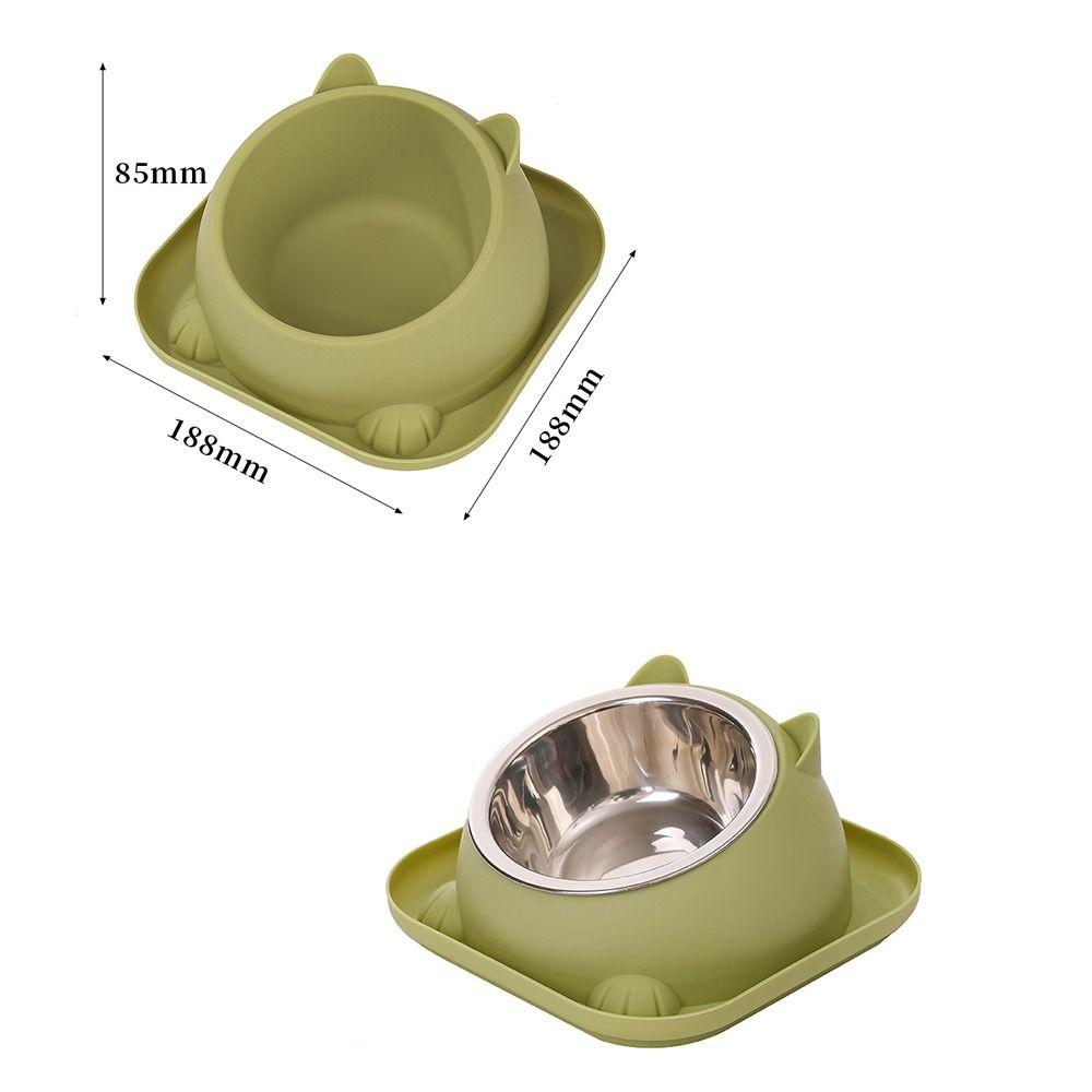 Stainless Steel Cat Bowl Anti Tipping Anti-Spill Cat Feeder with Non-Slip Pad Multi-use Pet Feeding Basin Puppy Kitten
