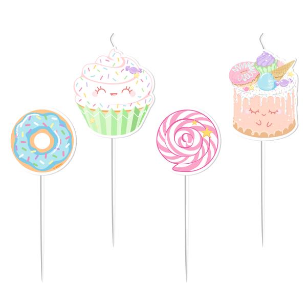 Candle Picks For Cakes Cookies Cupcakes 4 pcs