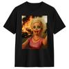 Distressed Doll Face Meme Cotton T Shirt For Adult Summer Y2K Funny T Shirts Hipster Tee Shirt Oversized Cheap Tops