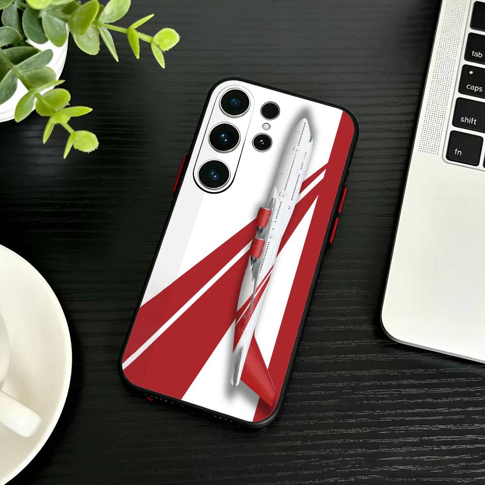 B-Graffiti Чехол для телефона с рисунком самолета для путешествий для Samsung S26, S25, S24, S23, S22, S21, S20, Plus, Fe, Lite, Другие Черный Чехол
