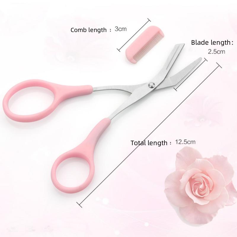 Ножницы для макияжа, триммер для бровей из нержавеющей стали, расческа для удаления ресниц, волос, маникюра, косметический инструмент для глаз