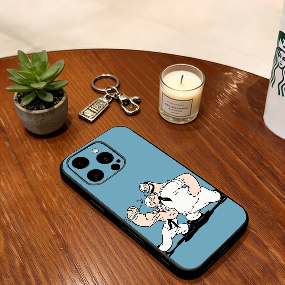 Cartoon Sailor Phone Case For iPhone 17, 16,15,14,13,12,11 Plus,Pro Max, Others Soft Silicone Black Cover