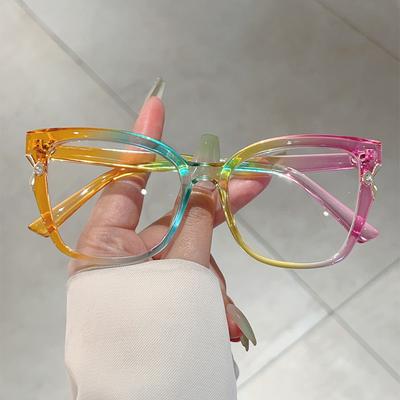 Женские винтажные очки Стильные новые разноцветные оправы Блокирующие синий свет Декоративные очки Модный брендовый дизайн Оптические оправы