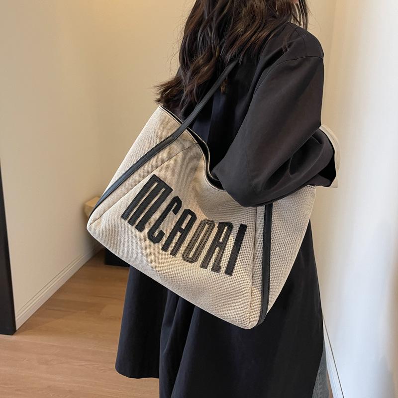 Сумка-тоут для отдыха и поездок на работу, женская, большой вместимости, новинка 2024 года, универсальная сумка через плечо, сумка для студентов колледжа