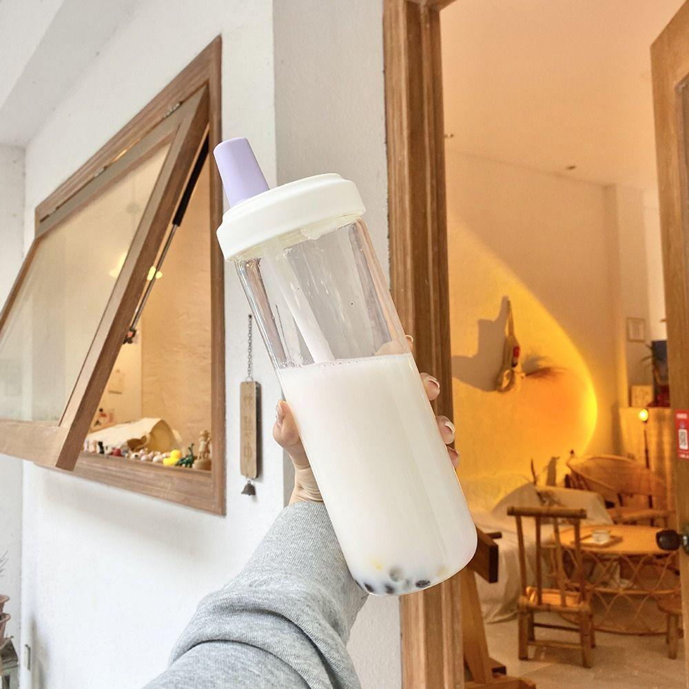 Student Large-capacity Straigh Drinking Portable Straw Cup Drink Cup Water Bottle Plastic Kettle