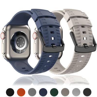 Классический силиконовый ремешок для Apple Watch Band Ultra 9 8 7 6 SE 5 4 3 Спортивные браслеты Band 45 мм 44 мм 41 мм 42 мм 40 мм 49 мм для серии iWatch
