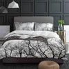 Black White Branches 3Pcs Couple Duvet Cover With Pillow Case Custom Comforter Bedding Set Quilt Cover Double Bed Home Textile