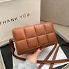 Spring New Fashion Women's Bag Korean Version Solid Color Indented Small Square Bag Magnetic Buckle Shoulder Messenger Bag Casual Small Bag