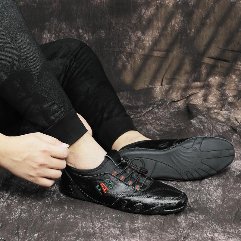 Men's Shoes Trendy Soft Flat Shoes Comfortable Driving Shoes Mens White Loafers