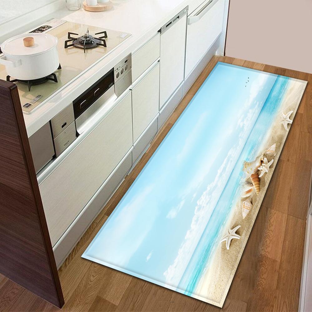 Entrance Door Mat Kitchen Bedroom Carpet Non-slip Floor Corridor Balcony Carpet Modern Printed Pattern Floor Mat