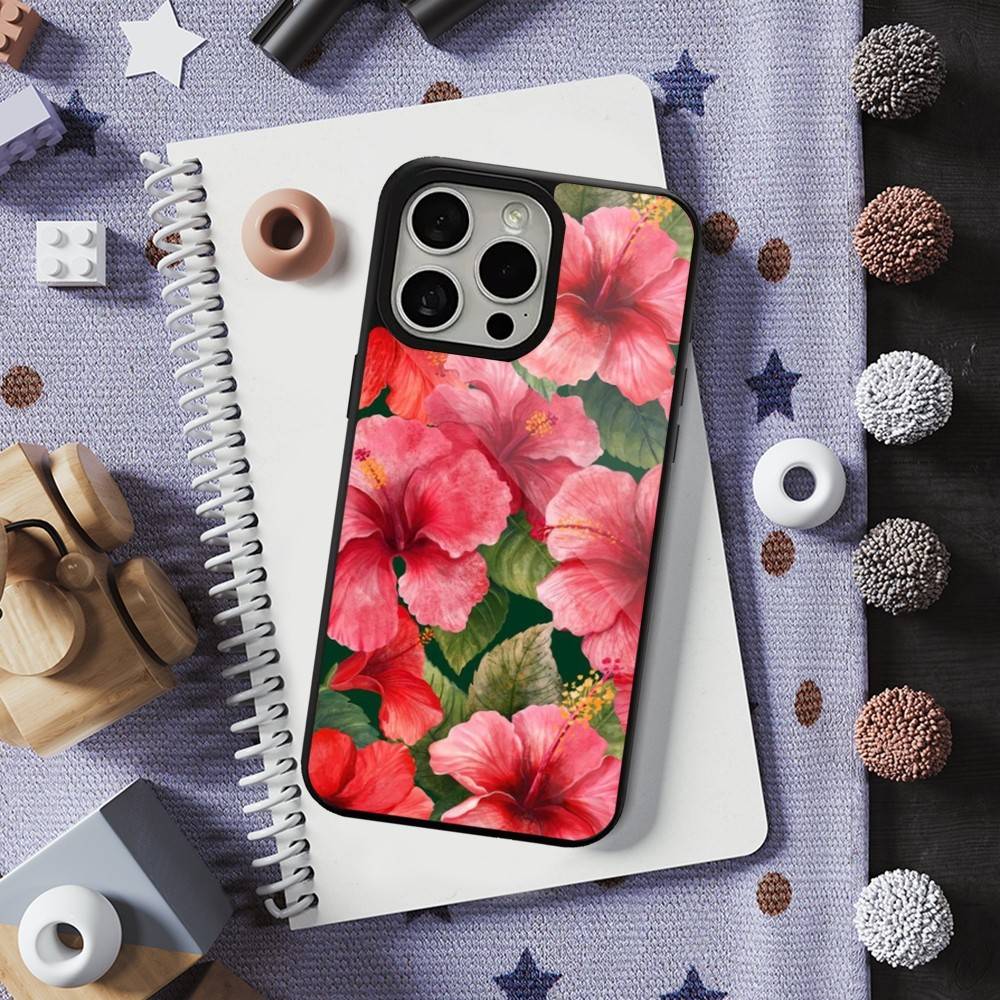 Гавайский цветок гибискус для iPhone 12, Pro, 16, 15, Mini, 13, 17, Max, 11, 14, Plus, для Magsafe, Магнитный чехол для беспроводной зарядки