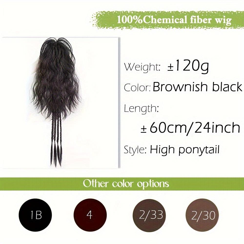 XINRAN 24-дюймовые синтетические длинные волосы, коса, хвост, вьющиеся волосы, булочка, парик, зажим для волос, водопад, половина хвоста, наращивание, аксессуары для волос