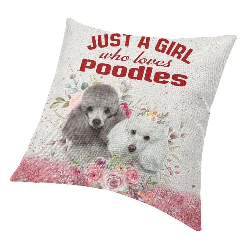 Роскошный чехол для подушки с изображением пуделя 50*50 см, полиэстер, наволочка для любовника собак, постельные принадлежности, диван, наволочка