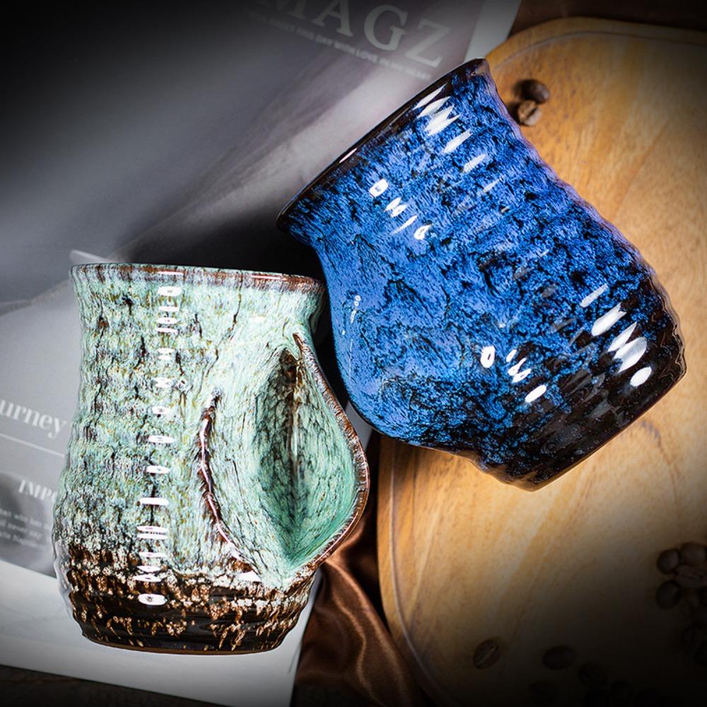 Жаростойкая глазурованная керамическая кофейная кружка градиентного цвета, печная чашка, чашка для воды, чашка для чая, подарок