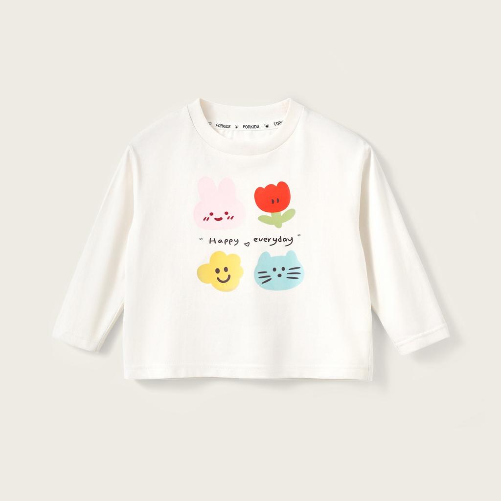 Girls Casual Long-sleeved T-shirt Spring and Autumn 2025 Children's Fashion Top Base Shirt