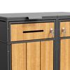 Trash Can Box, can hold two trash cans (120-240 liters), with ventilation holes, trash storage compartments, lockable, two doors