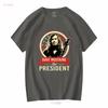 Dave Mustaine for President T Shirt S to 4XL long sleeves vintage Washed homme streetwear Stylish Stretched Unisex Breathable