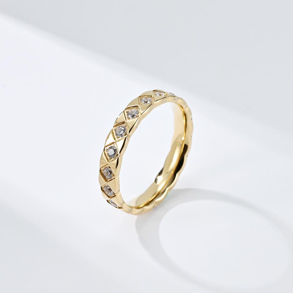 Модное кольцо из нержавеющей стали для женщин с бриллиантовым кольцом с бриллиантом и цирконием, хвостовое кольцо, ювелирное изделие, подарок