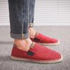 Men's Casual Linen Espadrille Fisherman Canvas Shoes, Large Size, Handmade.