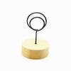 Decor Home Decoration Memo Card Round Wooden Holder Message Left Supporter Photo Frame Picture Clip