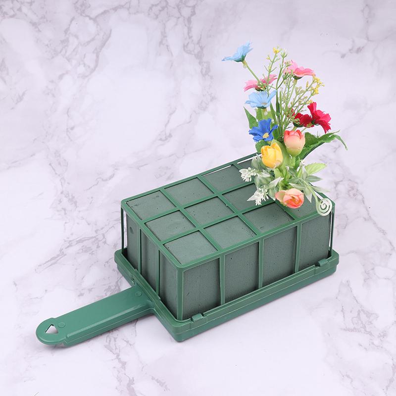1Pc Flower Stand Foam Blocks Flower Arrangement Flower Holder Cage With Handle