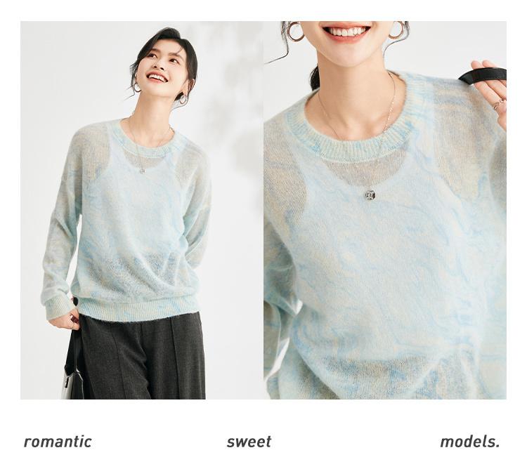 Soft Dyed Pullover Top for Autumn and Winter Lazy Style Wool Sweater