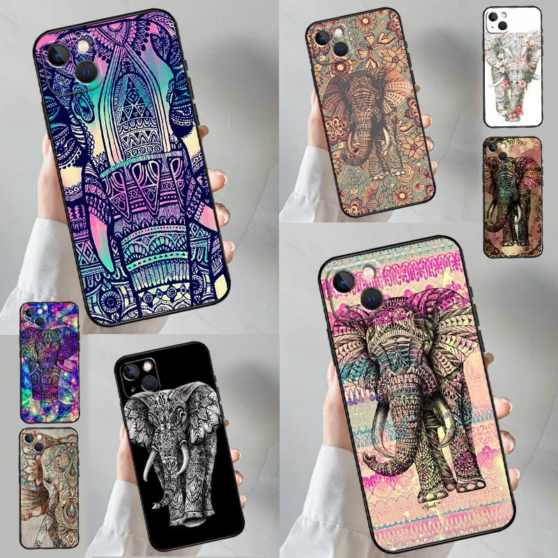 Elephant Mandala Aztec Phone Case For Samsung Galaxy S25 S26 Ultra S20 S21 S22 S23 S24 Plus S10 S25 FE Back Cover