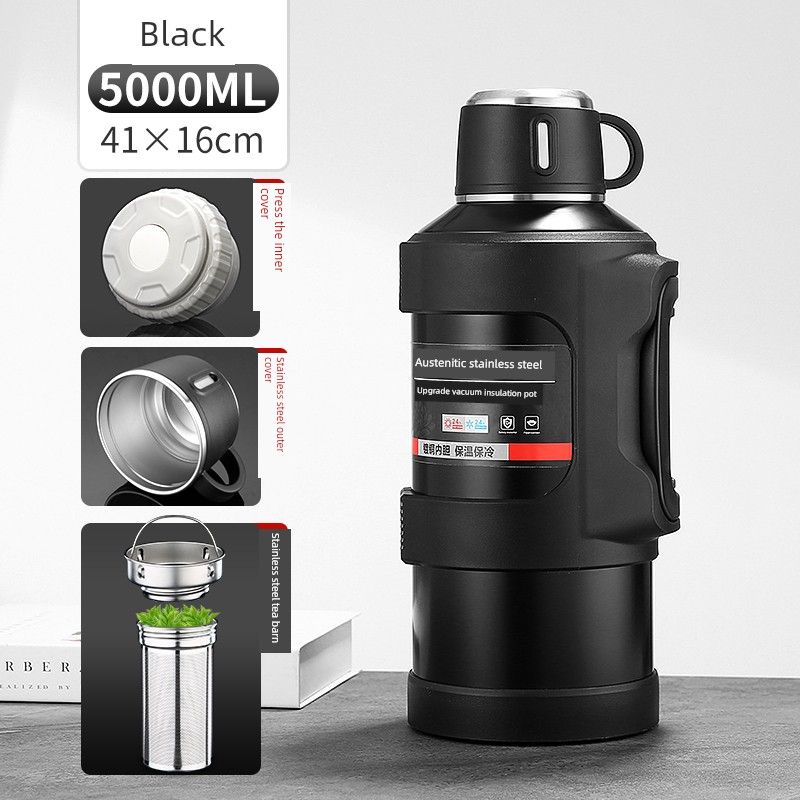 New Arrival 316 Stainless Steel Thermal Pot Large Capacity Vacuum Cup Outdoor Car Portable Kettle Household Kettle 6L