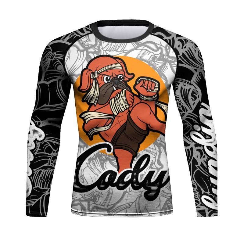 Mens Compression Athletic Base Layer Set - Printed Breathable Stretch Long Sleeve Top Pants Running Gym Cycling Hiking