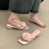 Fashion Women's Slippers French Pink Temperament Flip-flops Fairy Shoes Fashion Outside Wear 2025 New Summer New Chinese Flower Sandals
