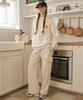 LOSSYROW Corduroy Banding Cargo Pants Cream