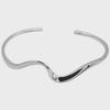 Минималистский браслет Wave Mobius Open из стерлингового серебра S925 для женщин