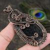 Nuummite Gemstone Copper Wire Wrap Jewelry Pendant 3.27