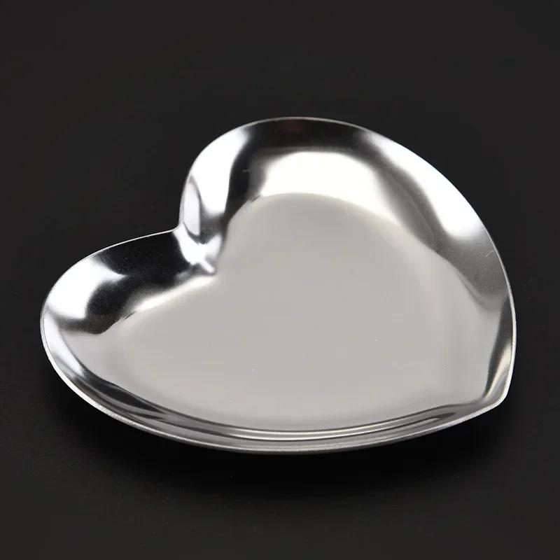New Dining Plate Stainless Steel Storage Tray Dish Jewelry Ring Organizer Bread Dessert Plate Golden Oval Plate Desktop Decor