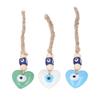 3pcs Eye Hrt Car Hanging Ornament Good Luck Blessing Multifunction Eye Car Rr View Mirror Hanging Ornament for Bags