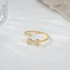 Adjustable Women's Ring Niche Design Bow Index Ring Fashion Personality Simple Clean Summer Beach Vacation Jewelry Finger Ring Wedding Party Jewelry