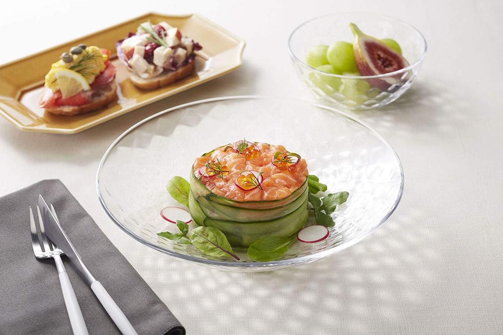 Стеклянная тарелка Toyo Sasaki Refre Ball 23, набор из 24 шт. Сделано в Японии Можно мыть в посудомоечной машине Награда за хороший дизайн Большая тарелка Тарелка для лапши Круглая тарелка Тарелка для столовых приборов