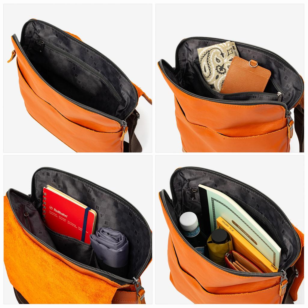 DOUBLES Мужская наплечная сумка, Стильная, Натуральная кожа, Формат A4, JVK-1604, Красный