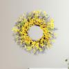 Желтый цветочный венок весна-лето декоративный простой подвесной искусственный для входной двери