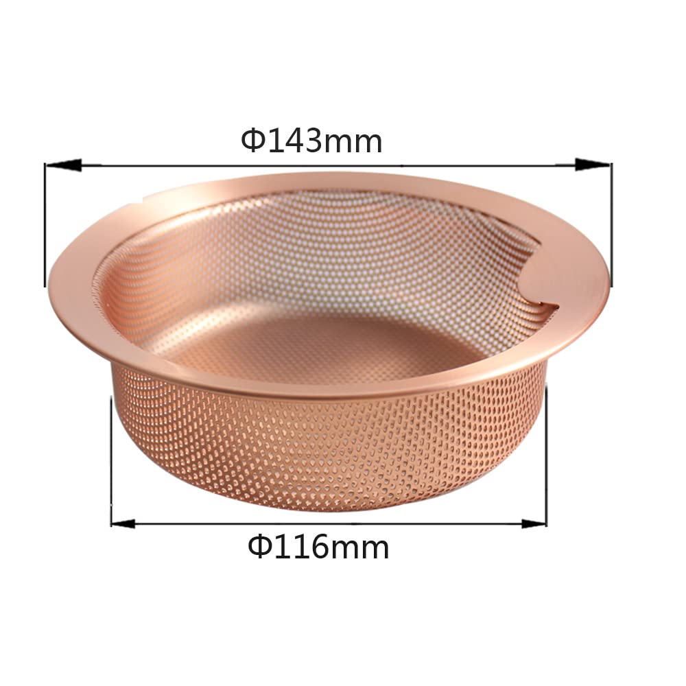 Talea Слив для мусора Стальной слив для мусора Ø14.3см,В4.2СМ,Корзина,Кухонная емкость,Емкость из нержавеющей стали,QS588C004