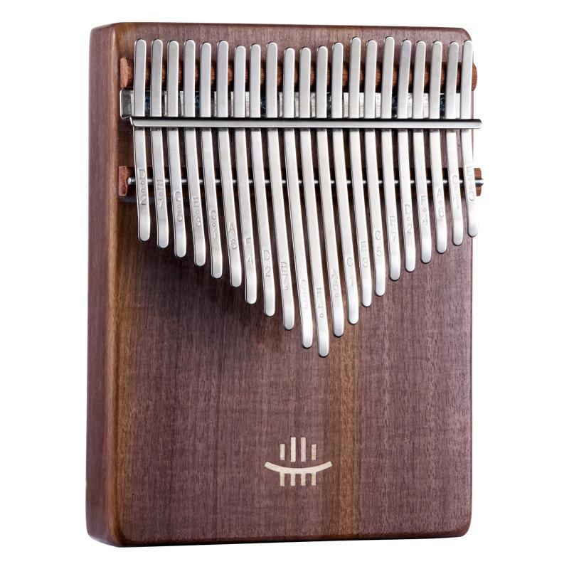 Hluru Professiona 21 Key Walnut Kalimba 17 Key Resonator Thumb Piano Rosewood Finger Piano Glossy Box Mbira for Beginner