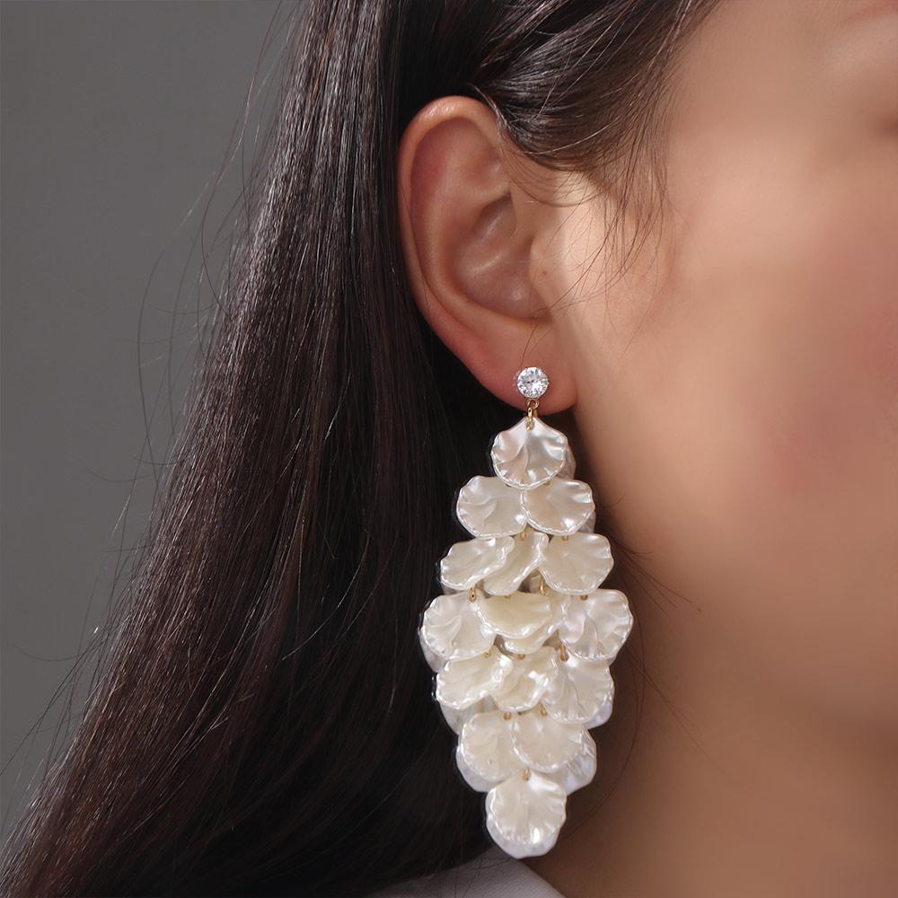 Ювелирные изделия Серьги-капли Изысканные винтажные серьги Серьги с кисточками в виде милых лепестков Вечеринка