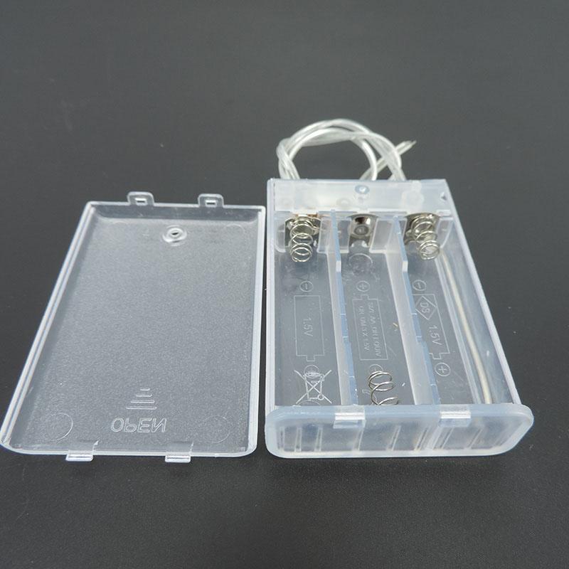 5 шт. белый прозрачный 2/3 AA 3V 4.5V держатель батареи коробка чехол с выключателем AA 2XAA 3XAA 2AA для светодиодных фонарей ремонт своими руками