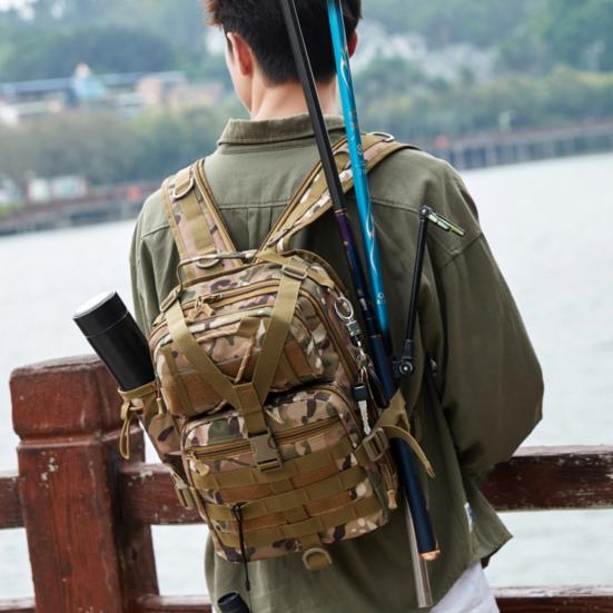 Fishing Backpack Large Capacity Waterproof Oxford Cloth Multi-pockets Outdoor Travel Camping Hiking Hunting Fishing Gear Accessories Storage