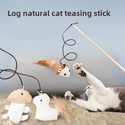 Игрушка для кошек, палочка-дразнилка для кошек, котенок, игрушка-рыба, деревянная палочка-дразнилка для кошек, игрушка для кошек, мышка, принадлежности для кошек